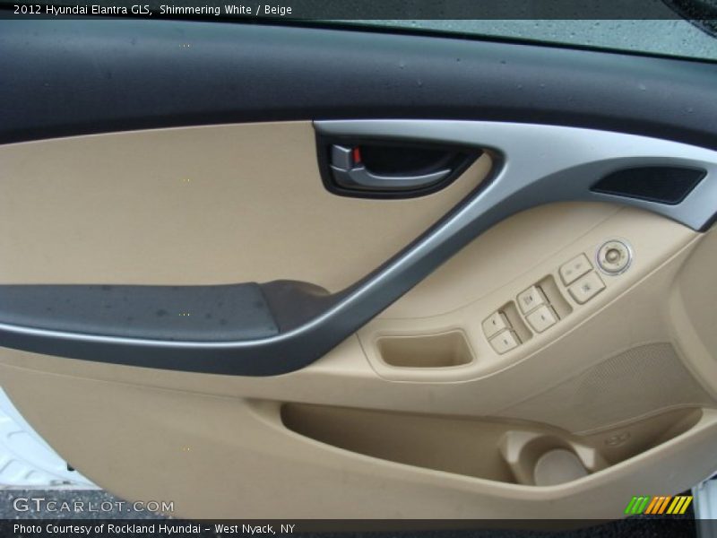 Shimmering White / Beige 2012 Hyundai Elantra GLS