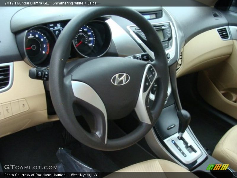 Shimmering White / Beige 2012 Hyundai Elantra GLS