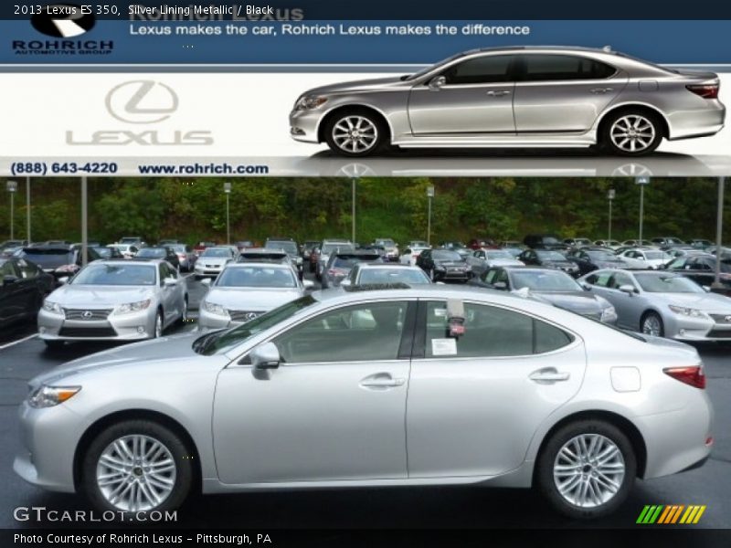 Silver Lining Metallic / Black 2013 Lexus ES 350