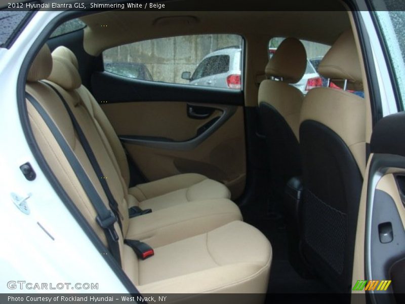 Shimmering White / Beige 2012 Hyundai Elantra GLS