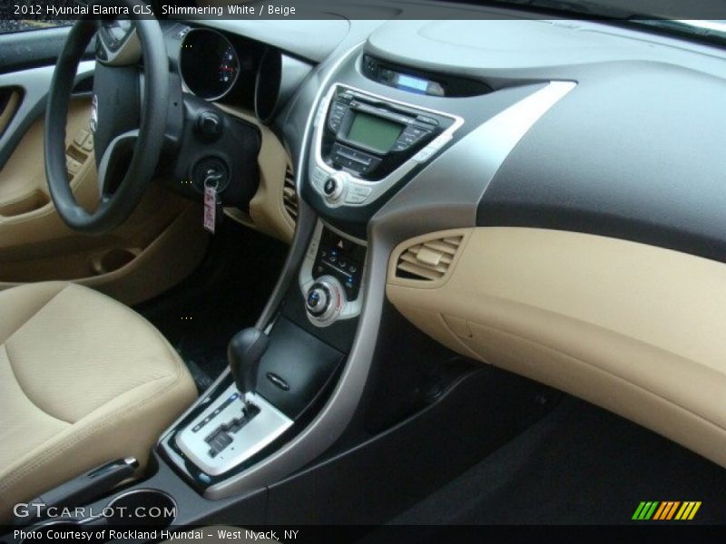 Shimmering White / Beige 2012 Hyundai Elantra GLS