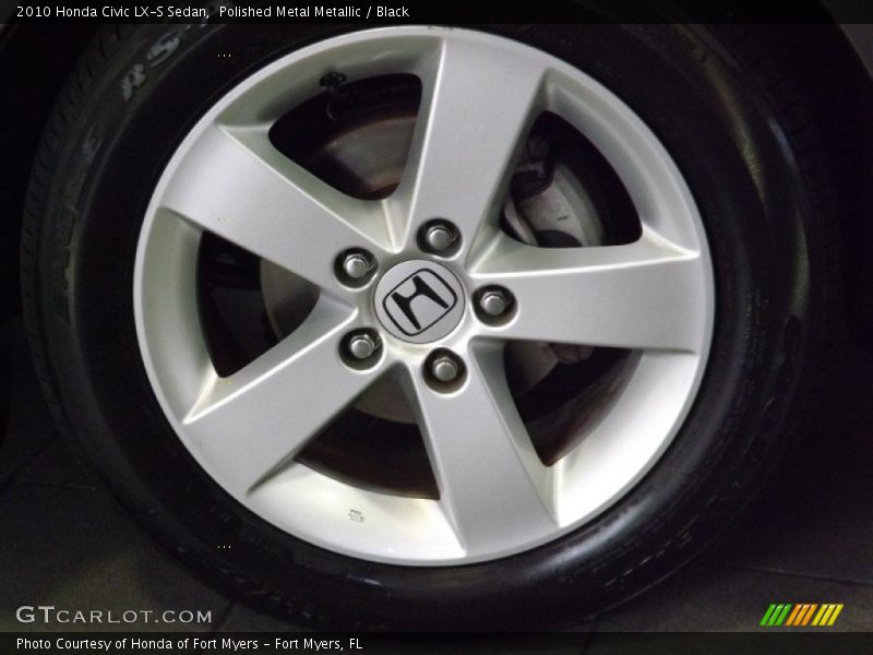 Polished Metal Metallic / Black 2010 Honda Civic LX-S Sedan