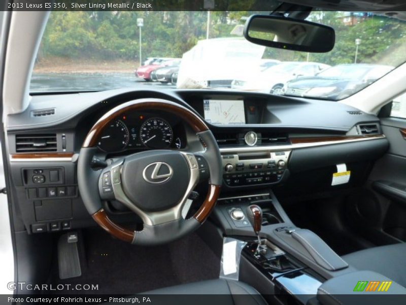 Silver Lining Metallic / Black 2013 Lexus ES 350