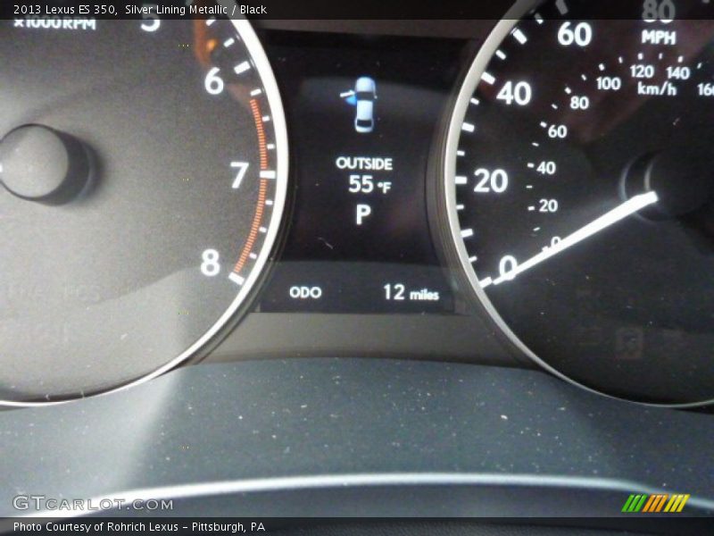 Silver Lining Metallic / Black 2013 Lexus ES 350