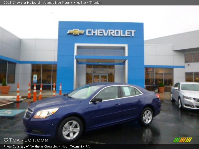 Atlantis Blue Metallic / Jet Black/Titanium 2013 Chevrolet Malibu LS