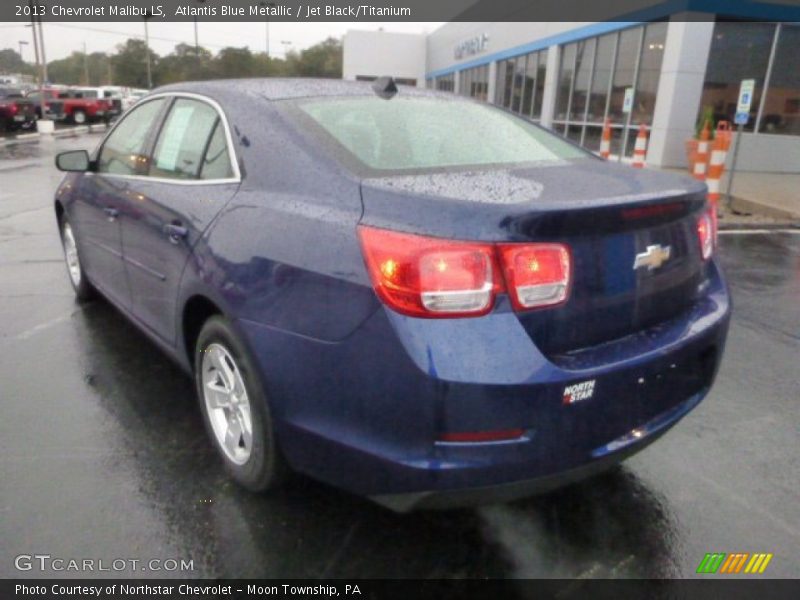 Atlantis Blue Metallic / Jet Black/Titanium 2013 Chevrolet Malibu LS