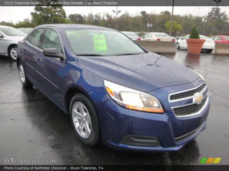 Atlantis Blue Metallic / Jet Black/Titanium 2013 Chevrolet Malibu LS