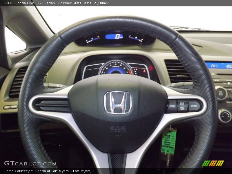 Polished Metal Metallic / Black 2010 Honda Civic LX-S Sedan