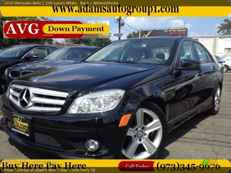 Black / Almond/Mocha 2010 Mercedes-Benz C 300 Luxury 4Matic
