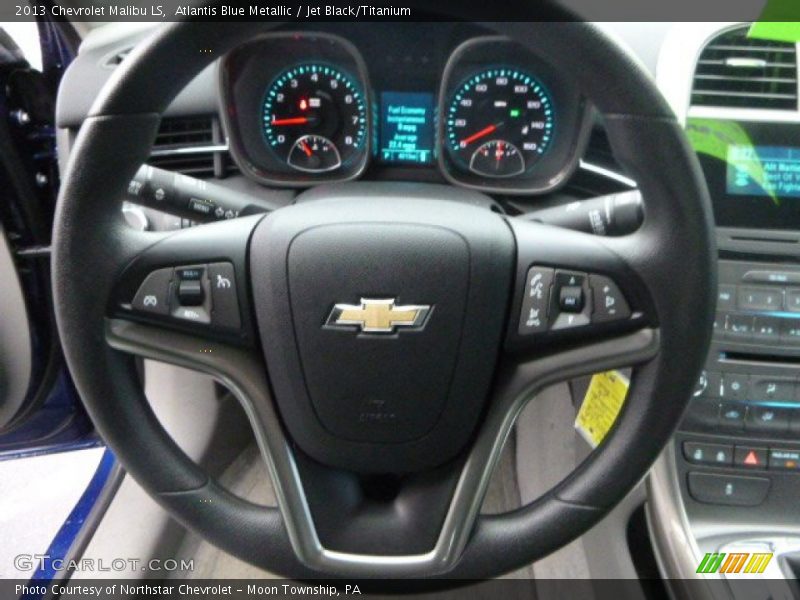 Atlantis Blue Metallic / Jet Black/Titanium 2013 Chevrolet Malibu LS