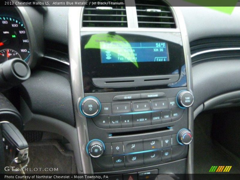 Atlantis Blue Metallic / Jet Black/Titanium 2013 Chevrolet Malibu LS