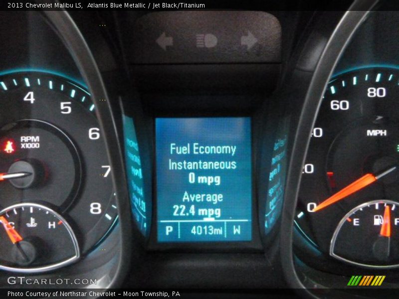 Atlantis Blue Metallic / Jet Black/Titanium 2013 Chevrolet Malibu LS