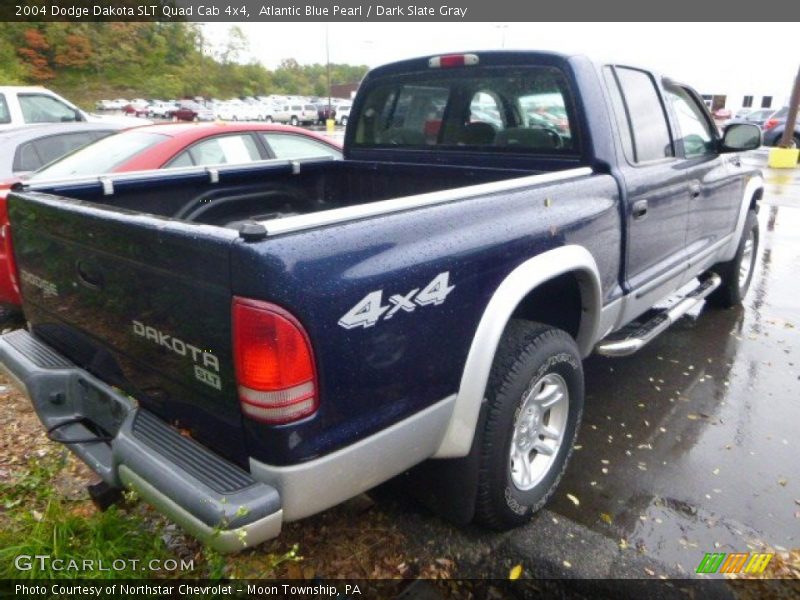 Atlantic Blue Pearl / Dark Slate Gray 2004 Dodge Dakota SLT Quad Cab 4x4