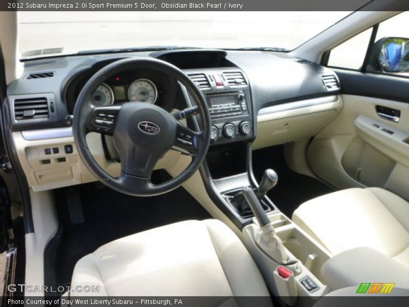 Obsidian Black Pearl / Ivory 2012 Subaru Impreza 2.0i Sport Premium 5 Door