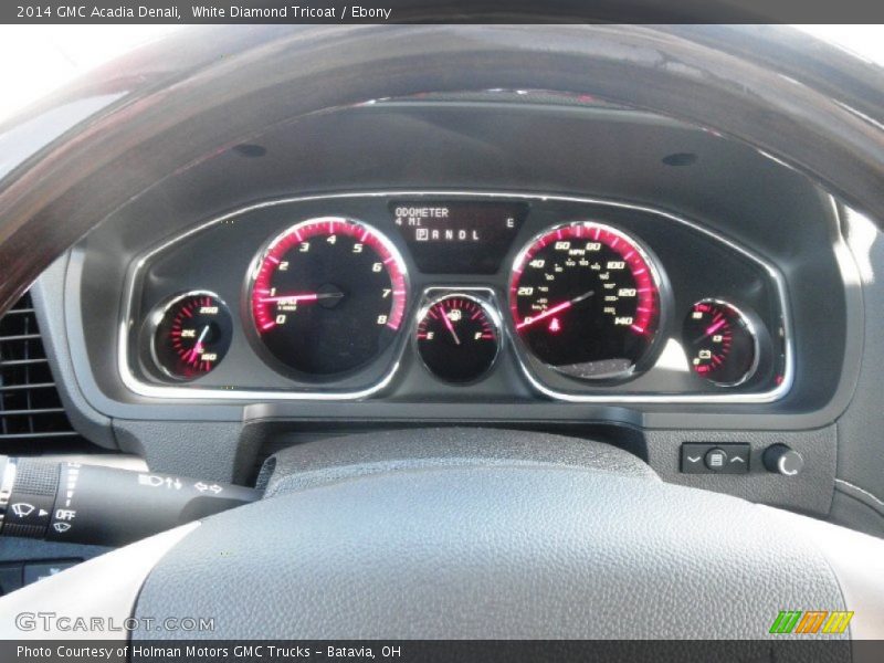 White Diamond Tricoat / Ebony 2014 GMC Acadia Denali