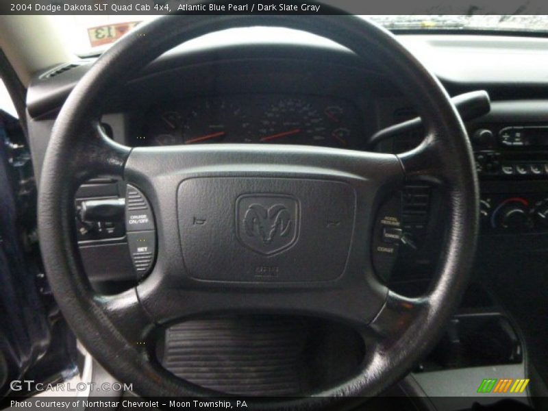 Atlantic Blue Pearl / Dark Slate Gray 2004 Dodge Dakota SLT Quad Cab 4x4
