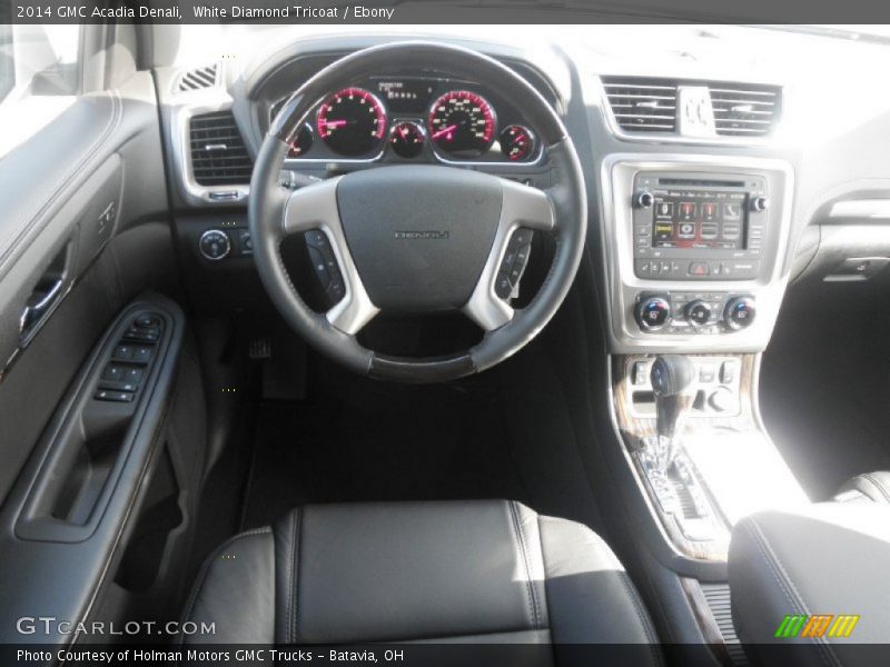 White Diamond Tricoat / Ebony 2014 GMC Acadia Denali