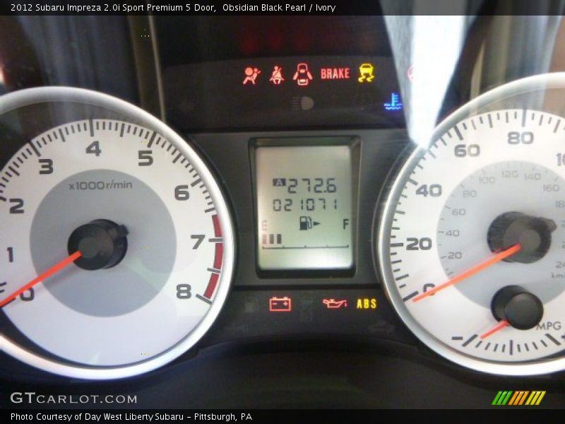 Obsidian Black Pearl / Ivory 2012 Subaru Impreza 2.0i Sport Premium 5 Door
