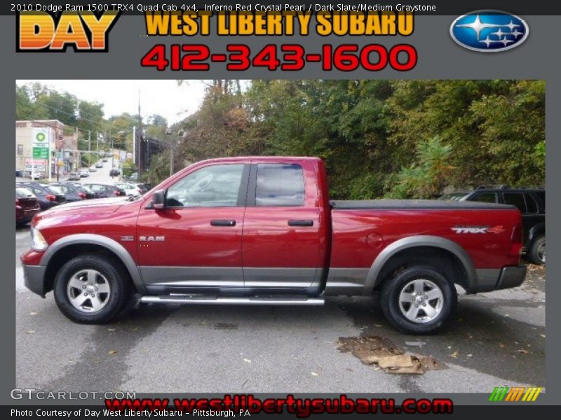 Inferno Red Crystal Pearl / Dark Slate/Medium Graystone 2010 Dodge Ram 1500 TRX4 Quad Cab 4x4