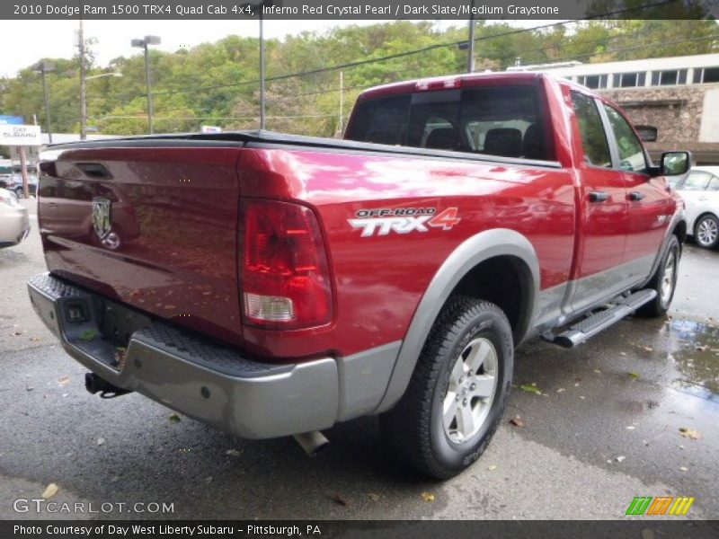  2010 Ram 1500 TRX4 Quad Cab 4x4 Inferno Red Crystal Pearl