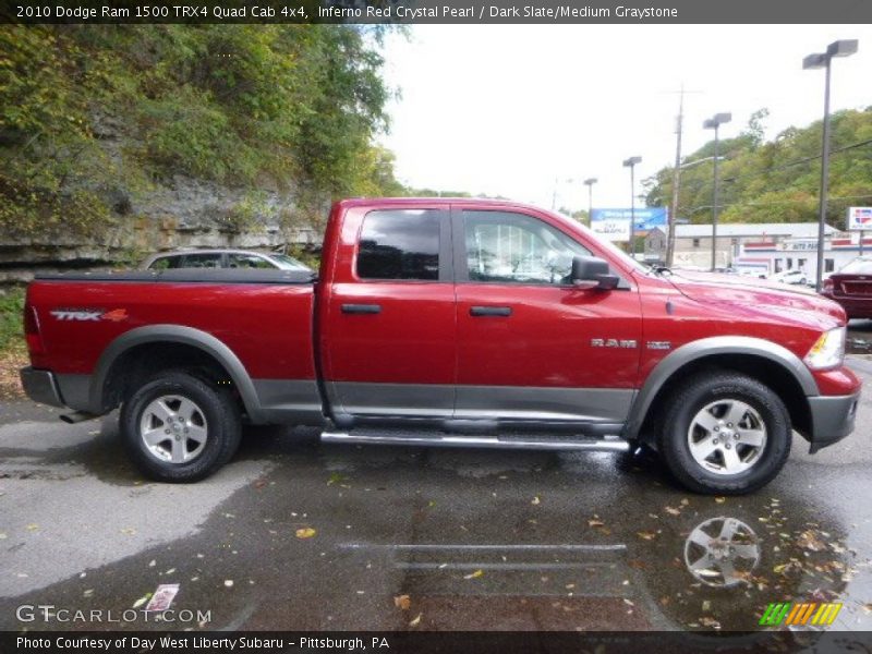  2010 Ram 1500 TRX4 Quad Cab 4x4 Inferno Red Crystal Pearl