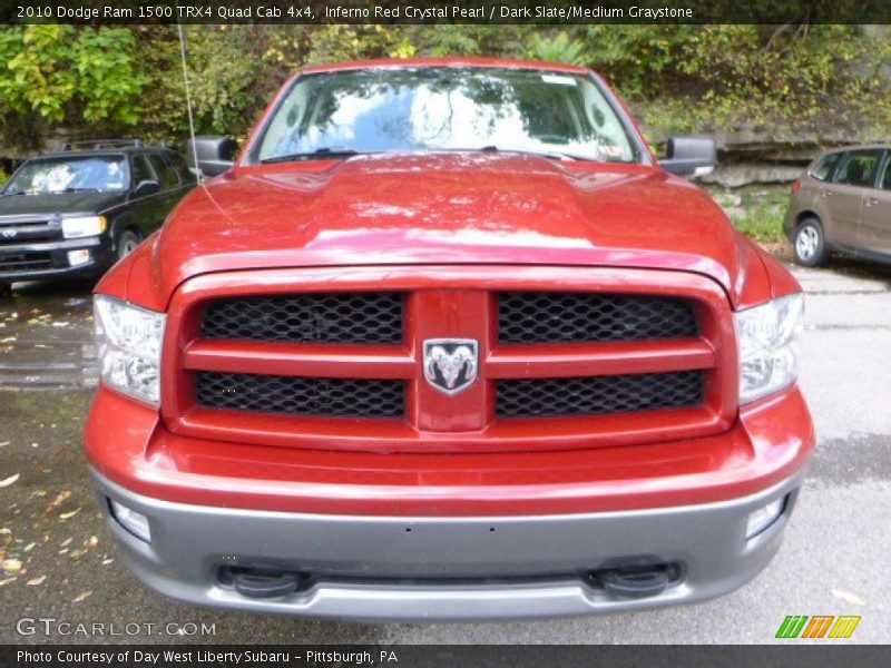  2010 Ram 1500 TRX4 Quad Cab 4x4 Inferno Red Crystal Pearl