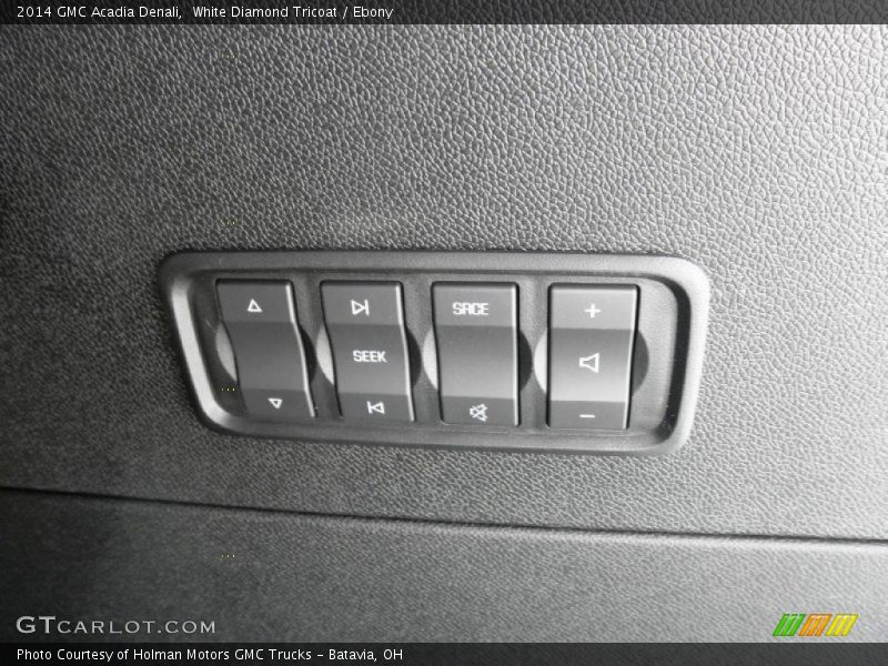 White Diamond Tricoat / Ebony 2014 GMC Acadia Denali