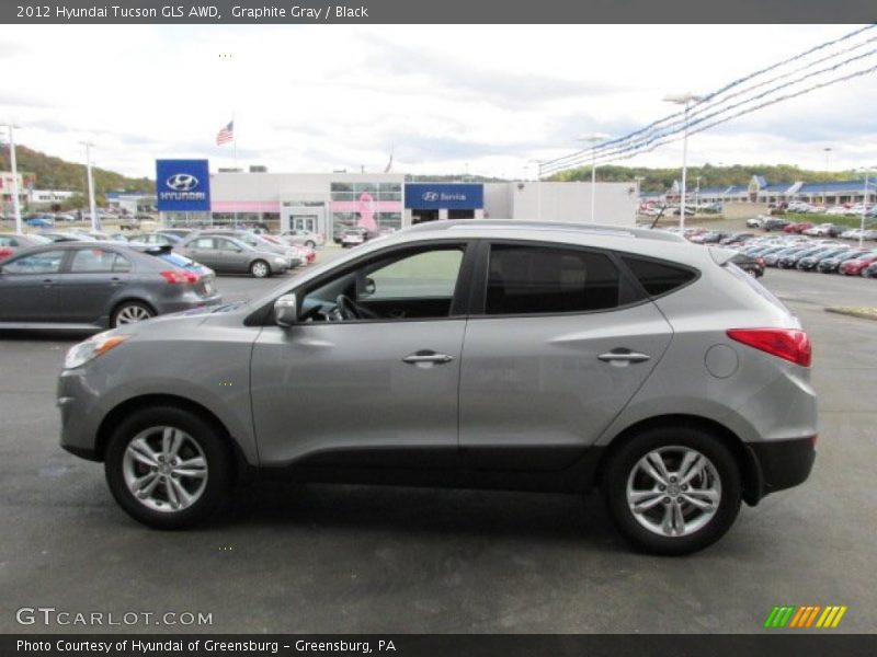 Graphite Gray / Black 2012 Hyundai Tucson GLS AWD