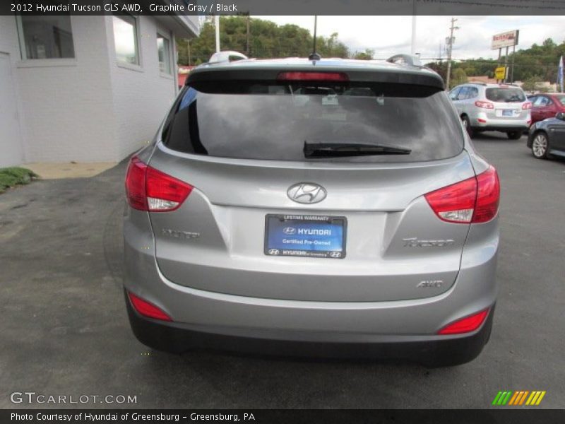 Graphite Gray / Black 2012 Hyundai Tucson GLS AWD