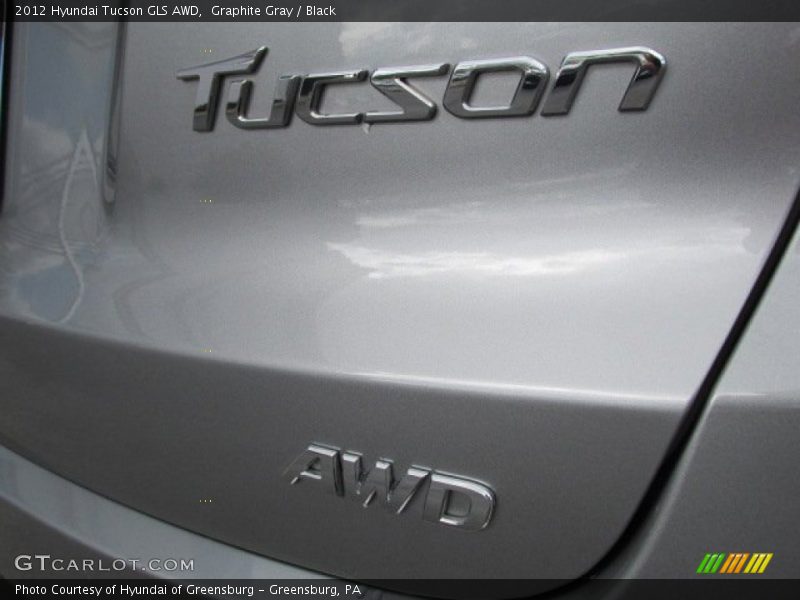 Graphite Gray / Black 2012 Hyundai Tucson GLS AWD