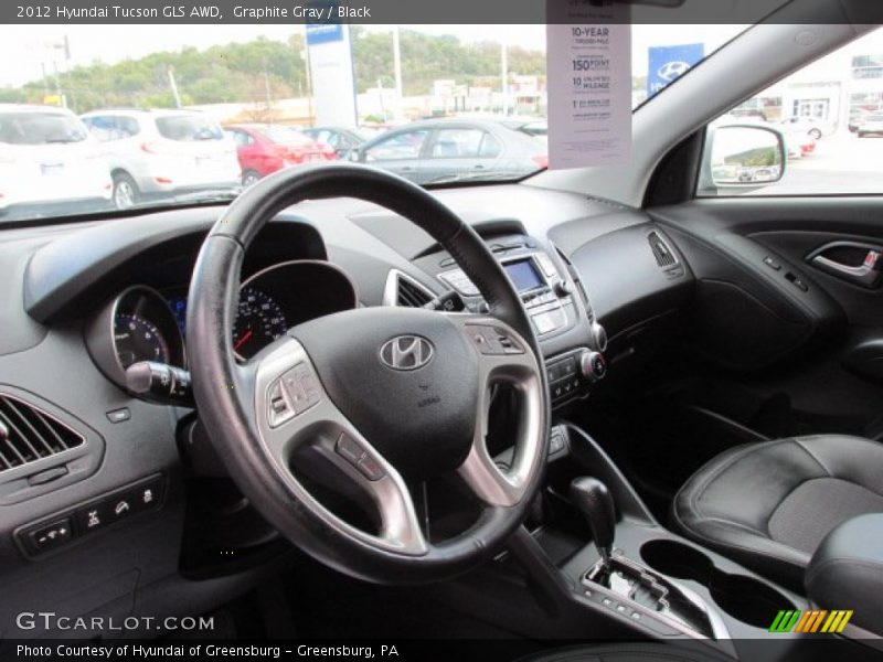 Graphite Gray / Black 2012 Hyundai Tucson GLS AWD
