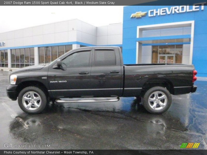 Black / Medium Slate Gray 2007 Dodge Ram 1500 Sport Quad Cab 4x4