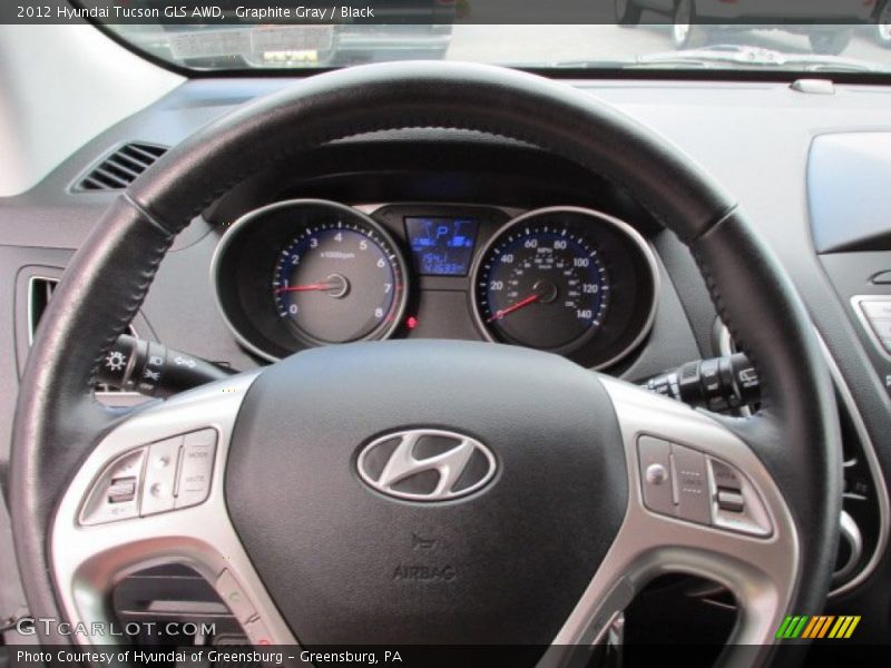Graphite Gray / Black 2012 Hyundai Tucson GLS AWD