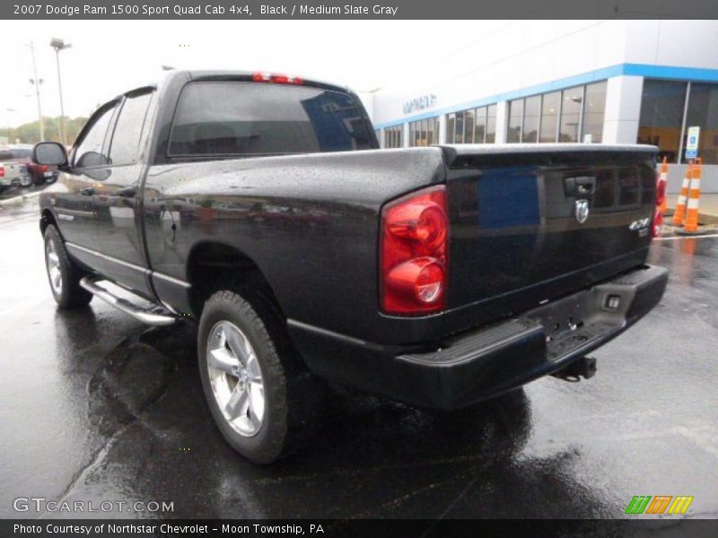 Black / Medium Slate Gray 2007 Dodge Ram 1500 Sport Quad Cab 4x4