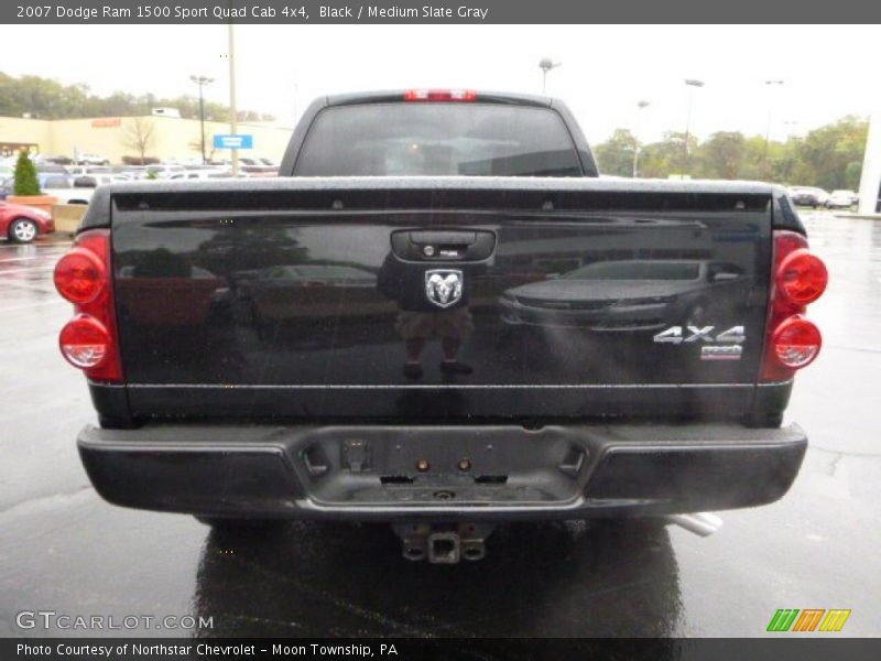 Black / Medium Slate Gray 2007 Dodge Ram 1500 Sport Quad Cab 4x4