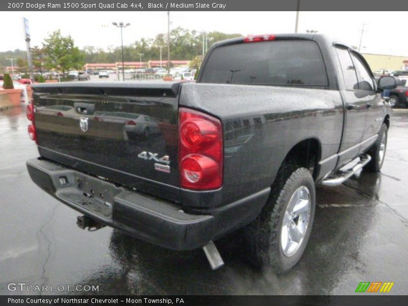 Black / Medium Slate Gray 2007 Dodge Ram 1500 Sport Quad Cab 4x4