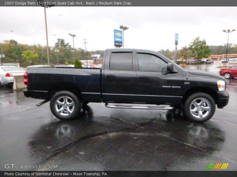 Black / Medium Slate Gray 2007 Dodge Ram 1500 Sport Quad Cab 4x4