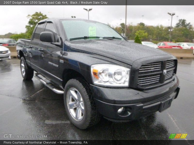 Black / Medium Slate Gray 2007 Dodge Ram 1500 Sport Quad Cab 4x4