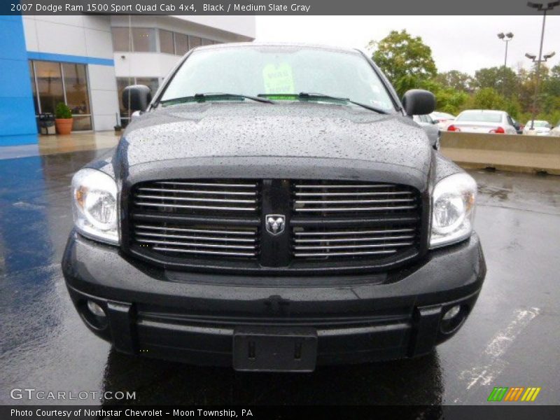 Black / Medium Slate Gray 2007 Dodge Ram 1500 Sport Quad Cab 4x4