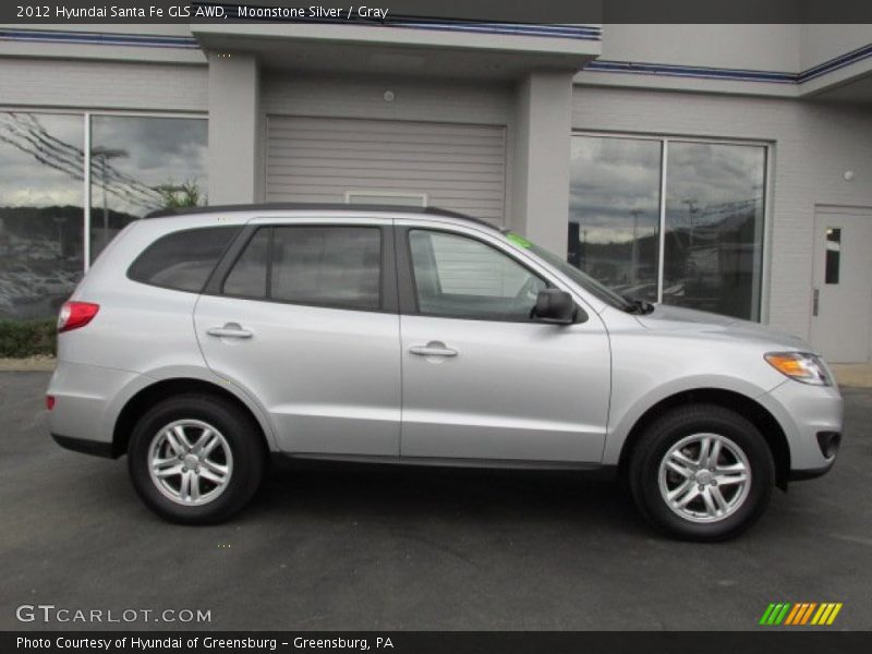 Moonstone Silver / Gray 2012 Hyundai Santa Fe GLS AWD