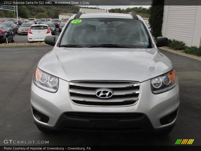 Moonstone Silver / Gray 2012 Hyundai Santa Fe GLS AWD