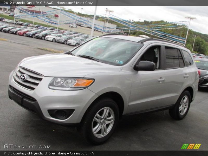 Moonstone Silver / Gray 2012 Hyundai Santa Fe GLS AWD