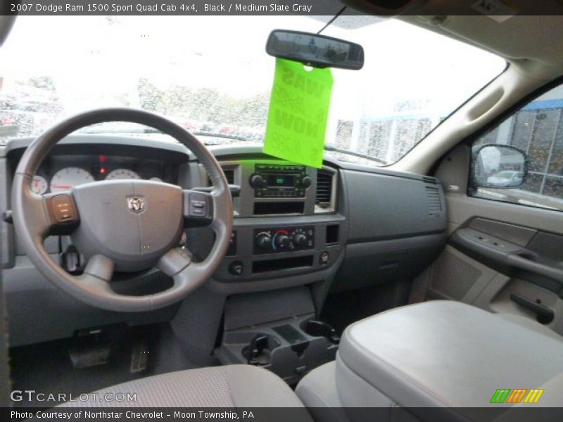 Black / Medium Slate Gray 2007 Dodge Ram 1500 Sport Quad Cab 4x4