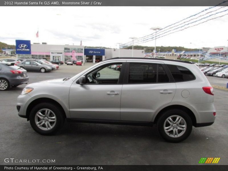 Moonstone Silver / Gray 2012 Hyundai Santa Fe GLS AWD