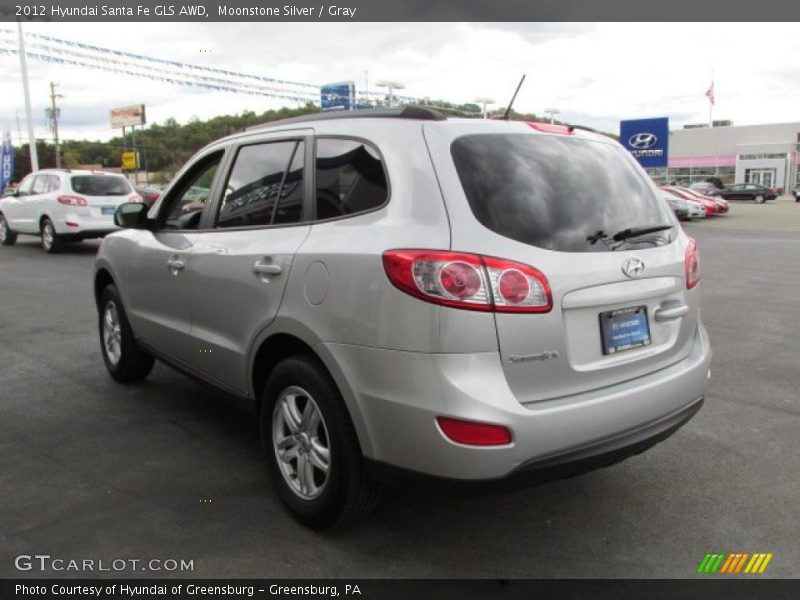 Moonstone Silver / Gray 2012 Hyundai Santa Fe GLS AWD