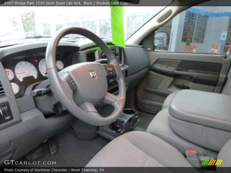 Black / Medium Slate Gray 2007 Dodge Ram 1500 Sport Quad Cab 4x4