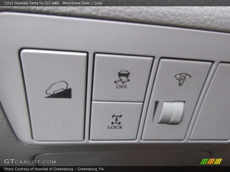 Moonstone Silver / Gray 2012 Hyundai Santa Fe GLS AWD
