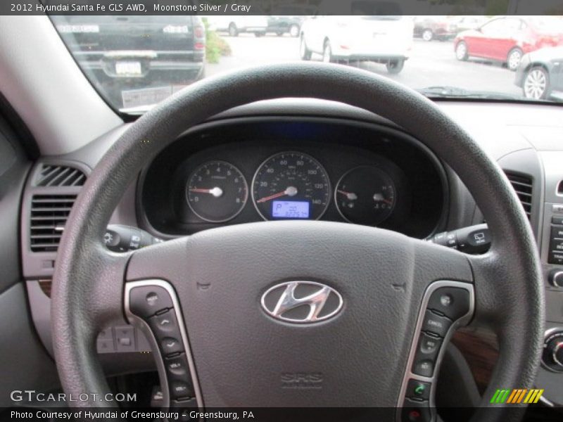 Moonstone Silver / Gray 2012 Hyundai Santa Fe GLS AWD