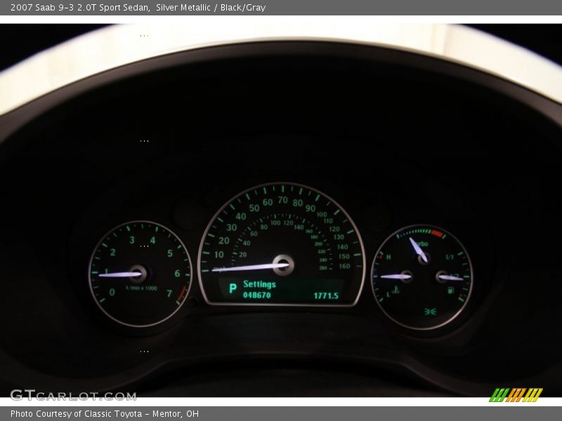 Silver Metallic / Black/Gray 2007 Saab 9-3 2.0T Sport Sedan