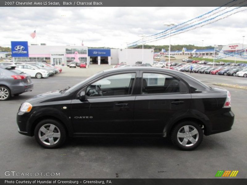 Black / Charcoal Black 2007 Chevrolet Aveo LS Sedan